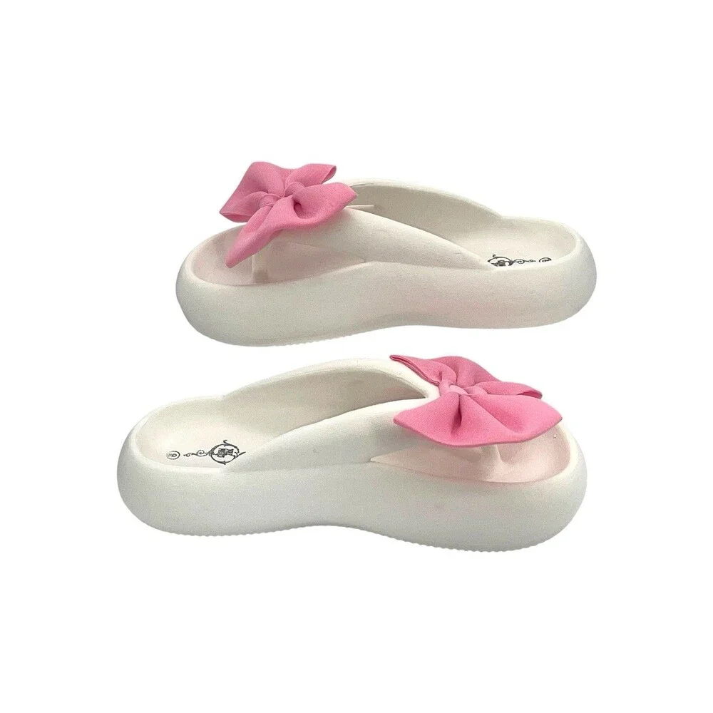 Women's Bow Pillow Flip Flops, Size 9 US - Barely Used - Picture 2 of 6